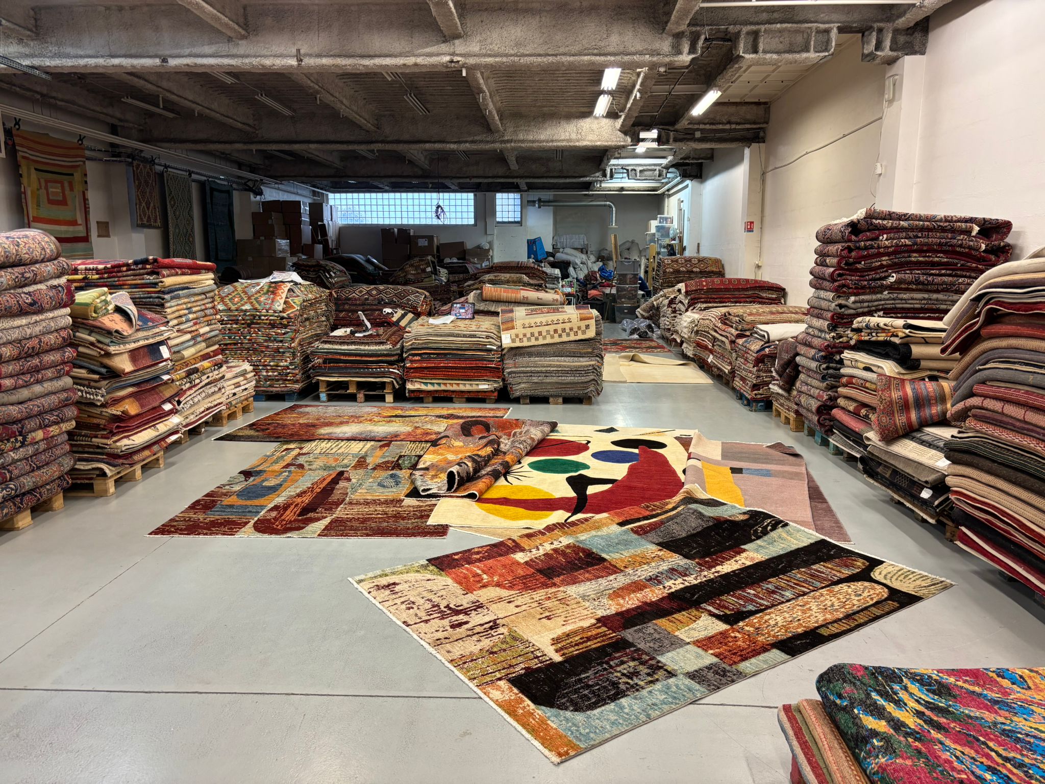Tapis lavé et restauré en atelier