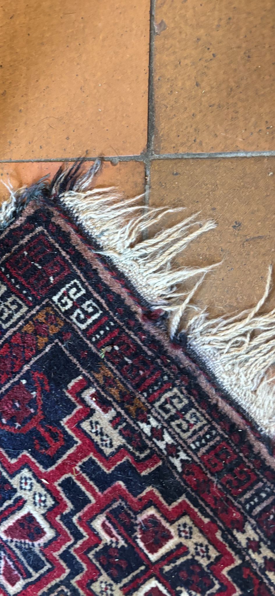 Tapis lavé et restauré en atelier